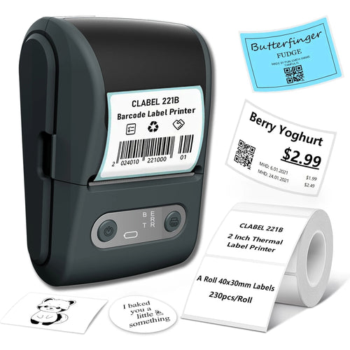 Effortless Wireless Thermal Label Printer - Print Product, Address & Price Labels with Ease, Ink-Free & Smartphone Compatible!