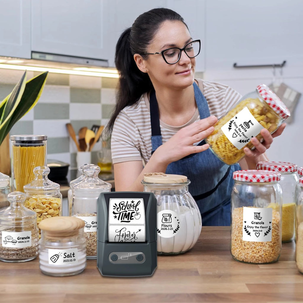 Effortless Wireless Thermal Label Printer - Print Product, Address & Price Labels with Ease, Ink-Free & Smartphone Compatible!